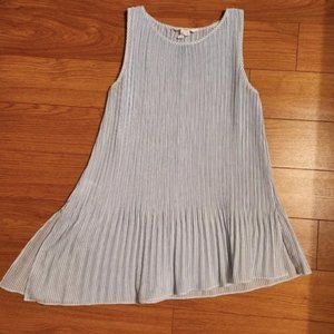BCBGeneration Asymmetrical Accordion Pleat Sheer Sleeveless Top